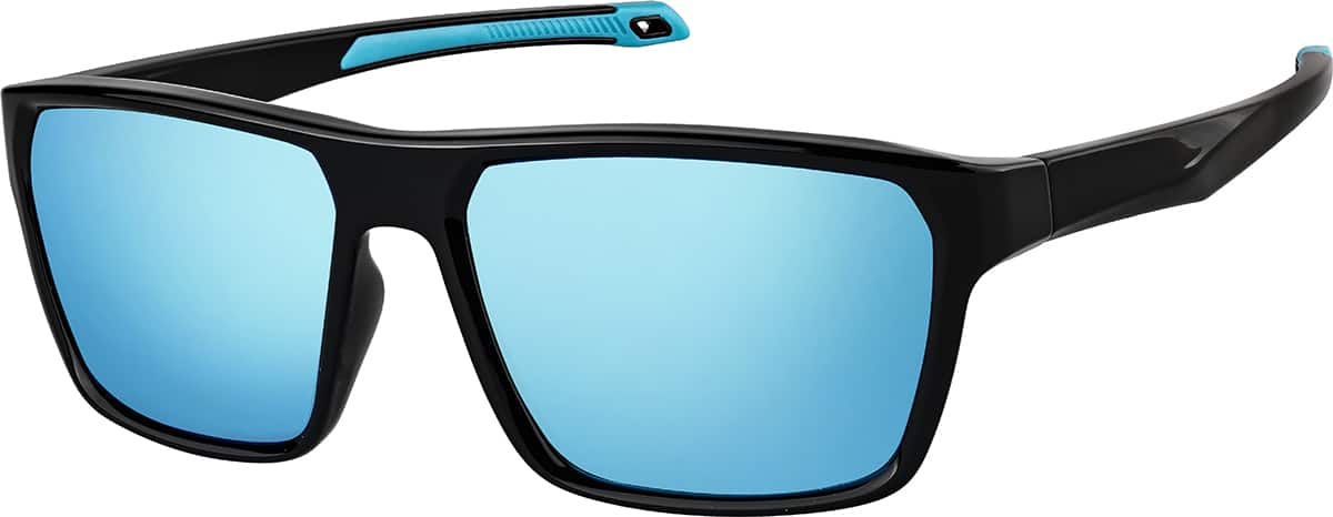 Angle view of Rectangle Sunglasses T08042116 in Black