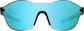 Front view of Oval Sunglasses  T08051216 in Grey with Blue Mirror thumbnail