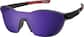 Angle view of Oval Sunglasses  T08052117 in Black with Purple Mirror thumbnail