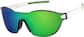 Angle view of Oval Sunglasses  T08053024 in White with Green Mirror thumbnail