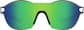 Front view of Oval Sunglasses  T08053024 in White with Green Mirror thumbnail