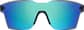 Front view of Rectangle Sunglasses  T08061216 in Grey with Blue Mirror thumbnail