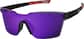 Angle view of Rectangle Sunglasses  T08062117 in Black with Purple Mirror thumbnail