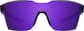 Front view of Rectangle Sunglasses  T08062117 in Black with Purple Mirror thumbnail
