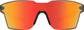 Front view of Rectangle Sunglasses  T08062142 in Black with Flame Mirror thumbnail