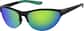 Angle view of Cat-Eye Sunglasses  T08072116 in Black with Green Mirror thumbnail