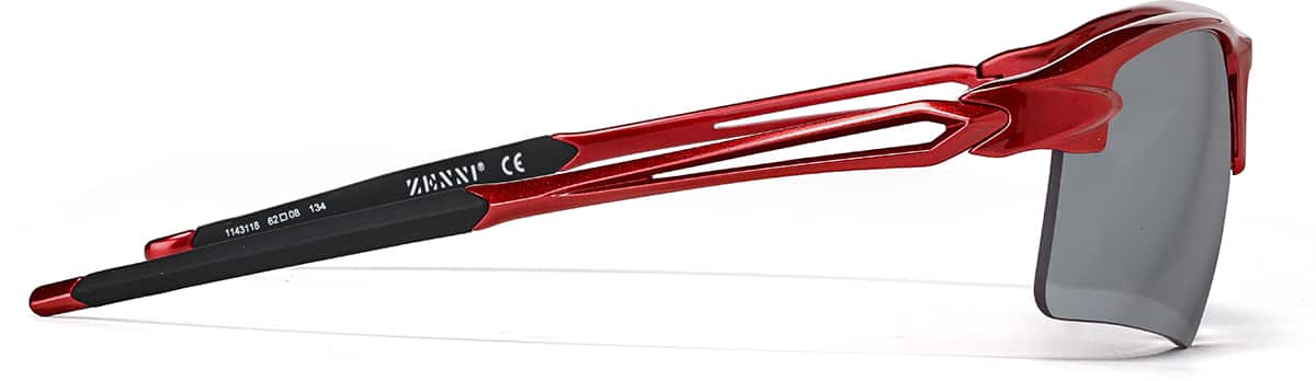 Side view of Wrap-Around Sports Sunglasses T98011811 in Red