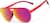Angle view of Aviator Sports Sunglasses T99011818 in Neon Red with Flame Mirror thumbnail