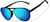 Angle view of Aviator Sports Sunglasses T99022116 in Matte Black with Blue Mirror thumbnail