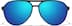 Aviator Sports Sunglasses T99022116 in Matte Black with Blue Mirror
