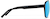 Side view of Aviator Sports Sunglasses T99022116 in Matte Black with Blue Mirror thumbnail