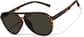 Angle view of Aviator Sports Sunglasses T99032515 in Matte Tortoise with Gray Lenses thumbnail