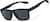 Angle view of Rectangle Sports Sunglasses T99042121 in Black with Gray Lenses thumbnail