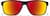 Front view of Rectangle Sports Sunglasses T99052142 in Black with Flame Mirror thumbnail
