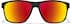 Rectangle Sports Sunglasses T99052142 in Black with Flame Mirror