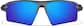 Front view of Wrap-Around Sports Sunglasses T99061216 in Gray with Indigo Mirror thumbnail