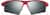Front view of Wrap-Around Sports Sunglasses T99091818 in Red with Silver Mirror thumbnail