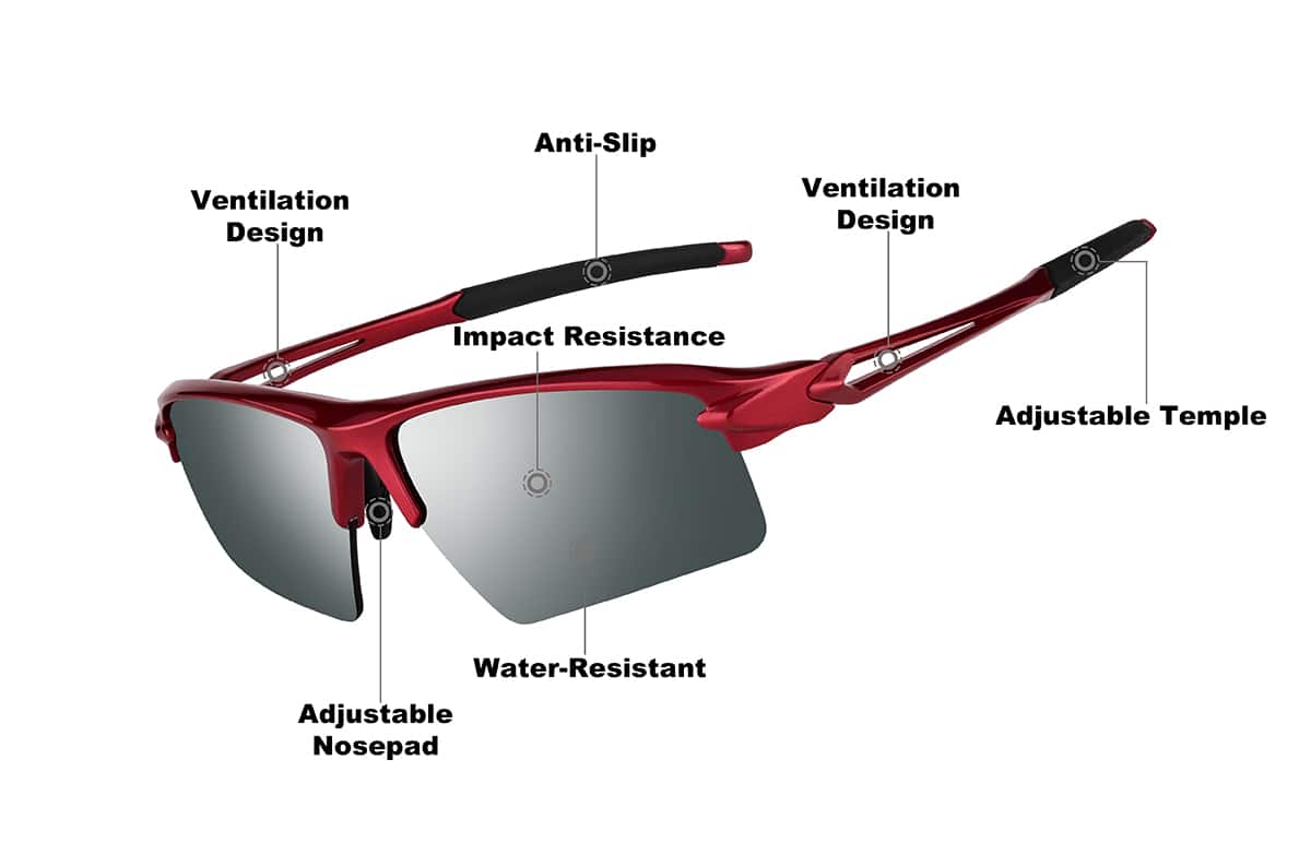 Image of Wrap-Around Sports Sunglasses