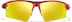 Wrap-Around Sports Sunglasses T99101842 in Red with Gold Mirror