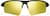 Front view of Wrap-Around Sports Sunglasses T99122114 in Black with Gold Mirror thumbnail