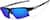 Angle view of Wrap-Around Sports Sunglasses T99132116 in Black with Blue Mirror thumbnail