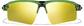 Front view of Wrap-Around Sports Sunglasses T99142414 in Green with Gold Mirror thumbnail