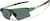 Angle view of Wrap-Around Sports Sunglasses T99152424 in Green with Green Lenses thumbnail