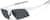 Angle view of Wrap-Around Sports Sunglasses T99183012 in White with Gray Lenses thumbnail