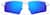Front view of Wrap-Around Sports Sunglasses T99203016 in White with Indigo Mirror thumbnail