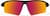 Front view of Wrap-Around Sports Sunglasses T99212118 in Black with Flame Mirror thumbnail