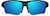 Front view of Wrap-Around Sports Sunglasses T99222116 in Black with Indigo Mirror thumbnail