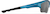 Side view of Wrap-Around Sports Sunglasses T99231612 in Blue with Gray Lenses thumbnail