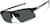 Angle view of Wrap-Around Sports Sunglasses(Larger Lenses) T99242112 in Black with Gray Lenses thumbnail