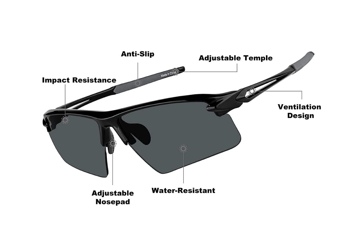 Image of Wrap-Around Sports Sunglasses(Larger Lenses)