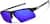 Angle view of Wrap-Around Sports Sunglasses(Larger Lenses) T99262116 in Black with Blue Mirror thumbnail