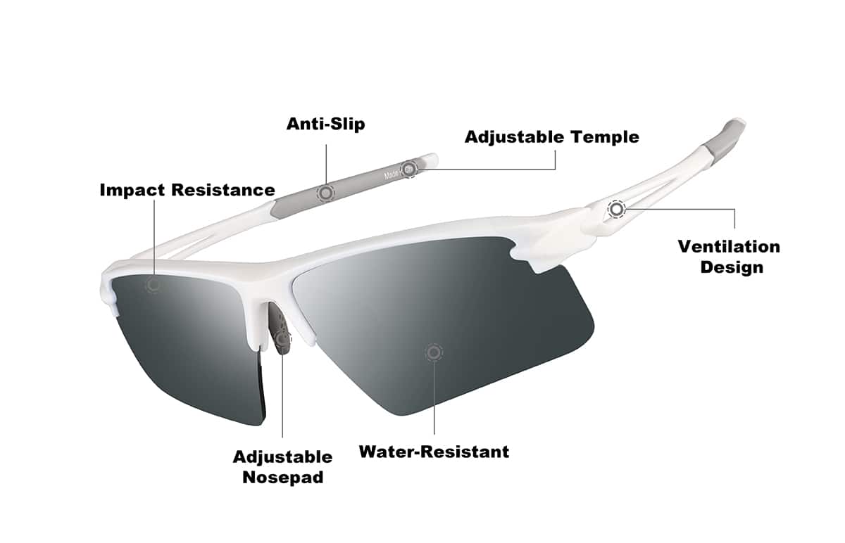 Image of Wrap-Around Sports Sunglasses(Larger Lenses)