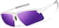 Angle view of Wrap-Around Sports Sunglasses(Larger Lenses) T99293017 in White with Purple Mirror thumbnail