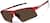 Angle view of Wrap-Around Sports Sunglasses(Larger Lenses) T99301815 in Red with Brown Lenses thumbnail