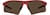 Front view of Wrap-Around Sports Sunglasses(Larger Lenses) T99301815 in Red with Brown Lenses thumbnail