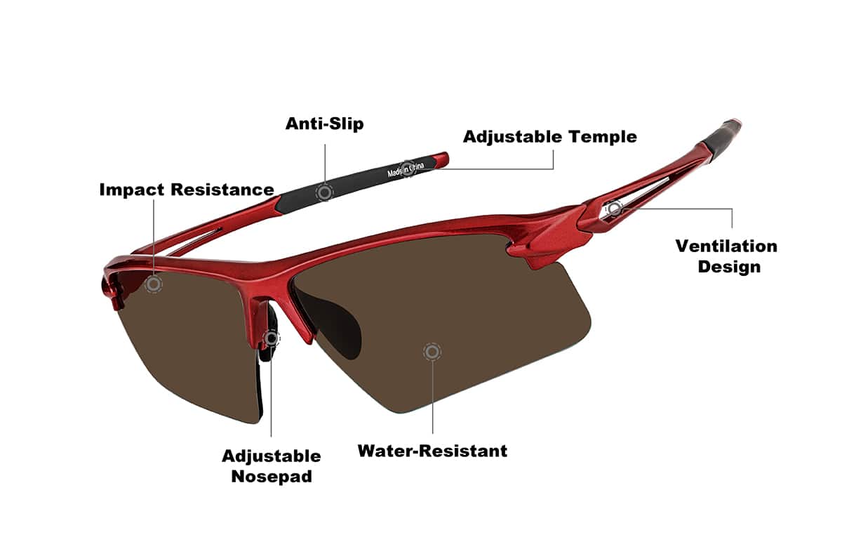 Image of Wrap-Around Sports Sunglasses(Larger Lenses)