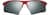 Front view of Wrap-Around Sports Sunglasses(Larger Lenses) T99311818 in Red with Silver Mirror thumbnail