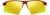 Front view of Wrap-Around Sports Sunglasses(Larger Lenses) T99321842 in Red with Gold Mirror thumbnail