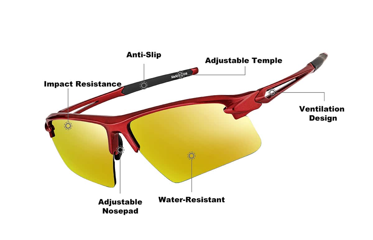 Image of Wrap-Around Sports Sunglasses(Larger Lenses)