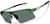 Angle view of Wrap-Around Sports Sunglasses(Larger Lenses) T99332424 in Green with Green Lenses thumbnail