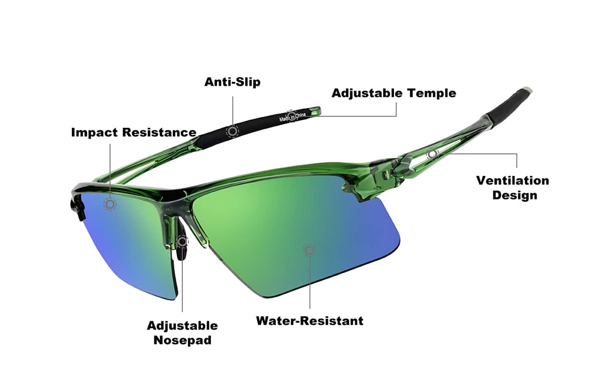 Image of Wrap-Around Sports Sunglasses(Larger Lenses)