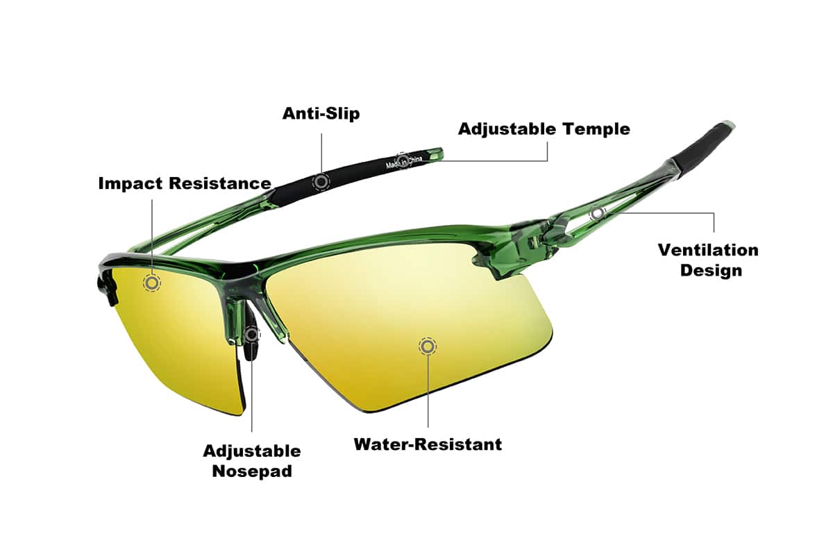 Image of Wrap-Around Sports Sunglasses(Larger Lenses)