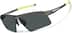 Wrap-Around Sports Sunglasses(Larger Lenses) T99361212 in Gray with Gray Lenses