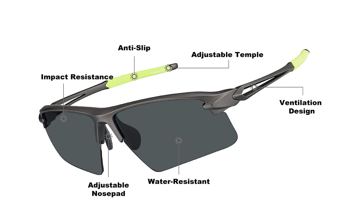 Image of Wrap-Around Sports Sunglasses(Larger Lenses)