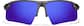Front view of Wrap-Around Sports Sunglasses(Larger Lenses) T99371216 in Gray with Indigo Mirror thumbnail