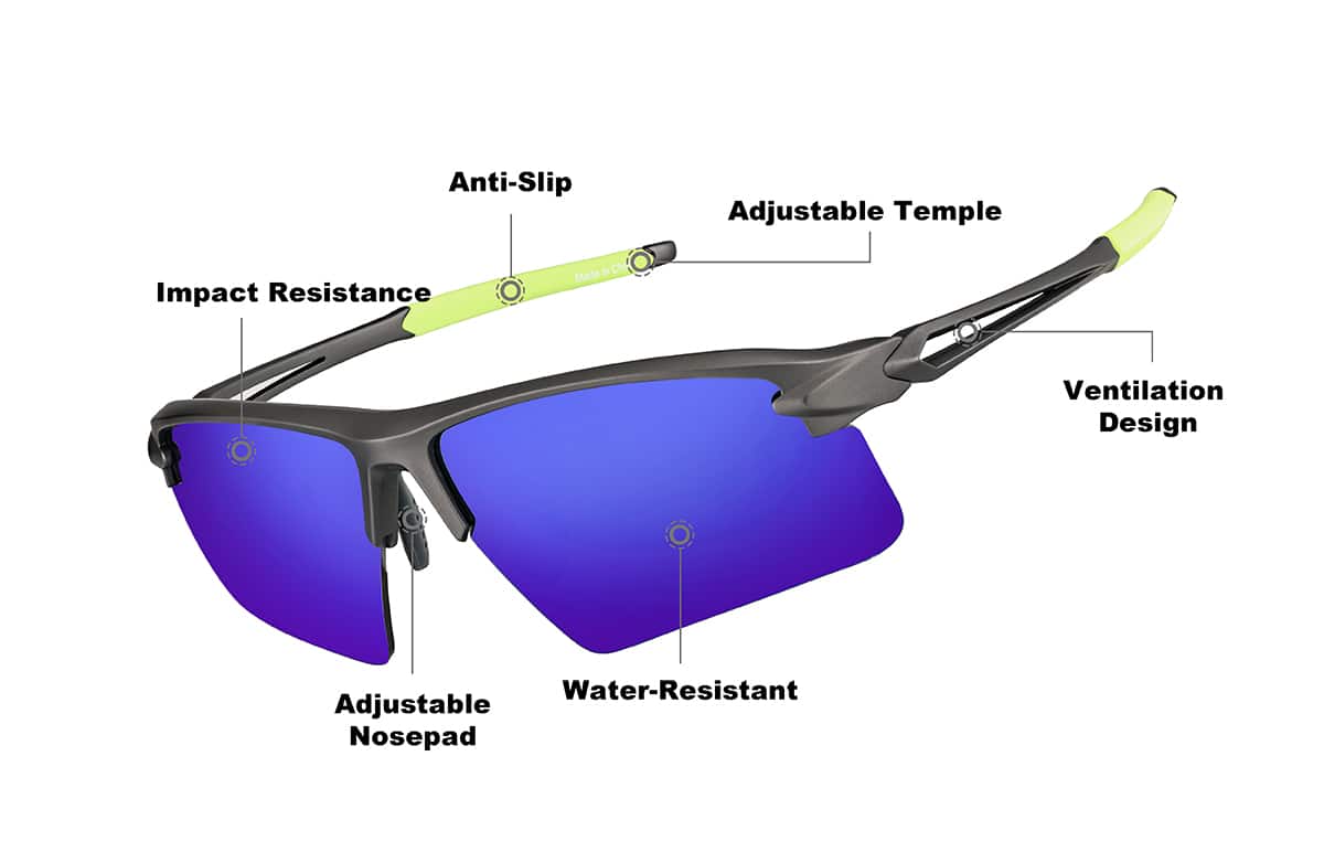 Image of Wrap-Around Sports Sunglasses(Larger Lenses)